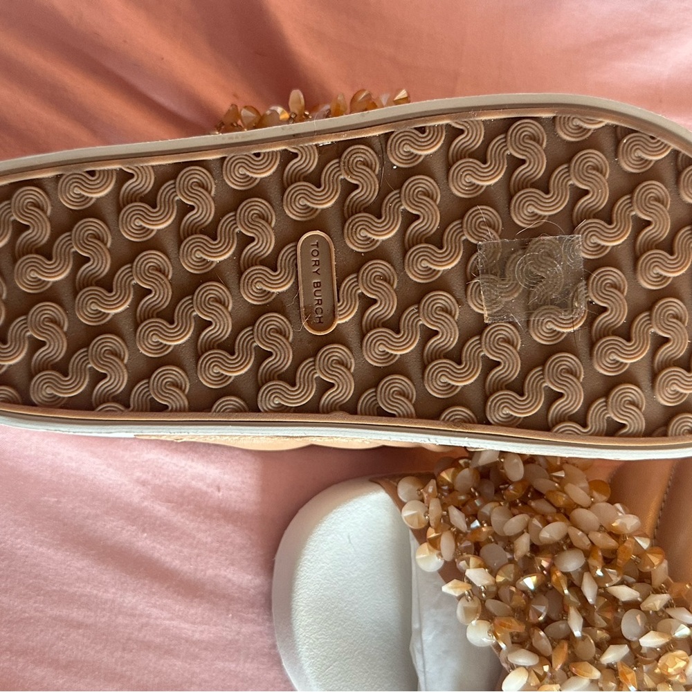 Tory Burch Logan Embellished Slides - image 3
